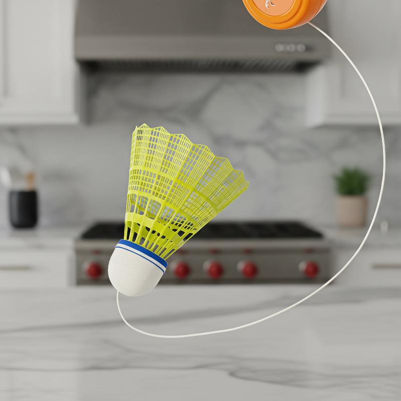 Automatic Retractable Badminto - Badminton Rebound Trainer ulasan dan harga
