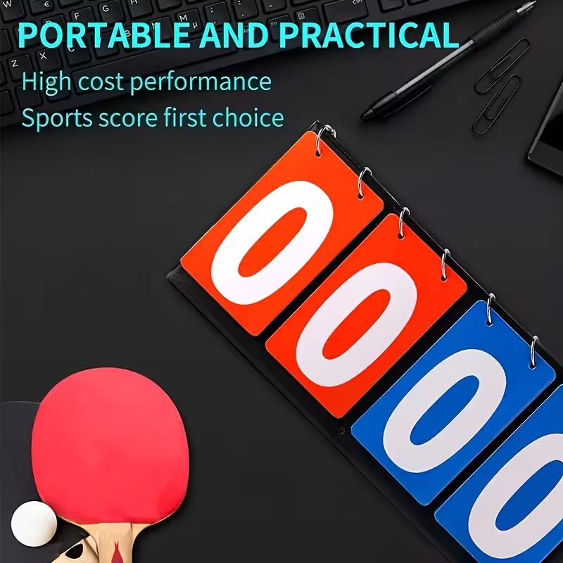 4‑Digit Flip Scoreboard Portab - Badminton Score ulasan dan harga