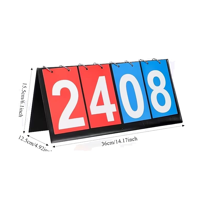 4‑Digit Flip Scoreboard Portab - Badminton Score ulasan dan harga